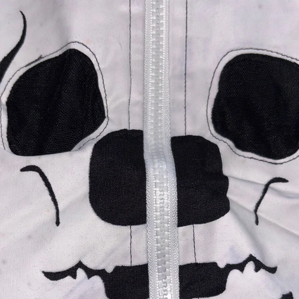 Tipsy Elves Skeleton Jumpsuit in Black and White
